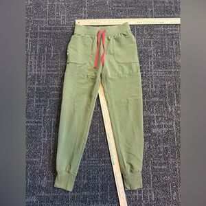 FIGS Limited Edition Womens Dark Olive Green Zamora Jogger Scrub Pants XXS